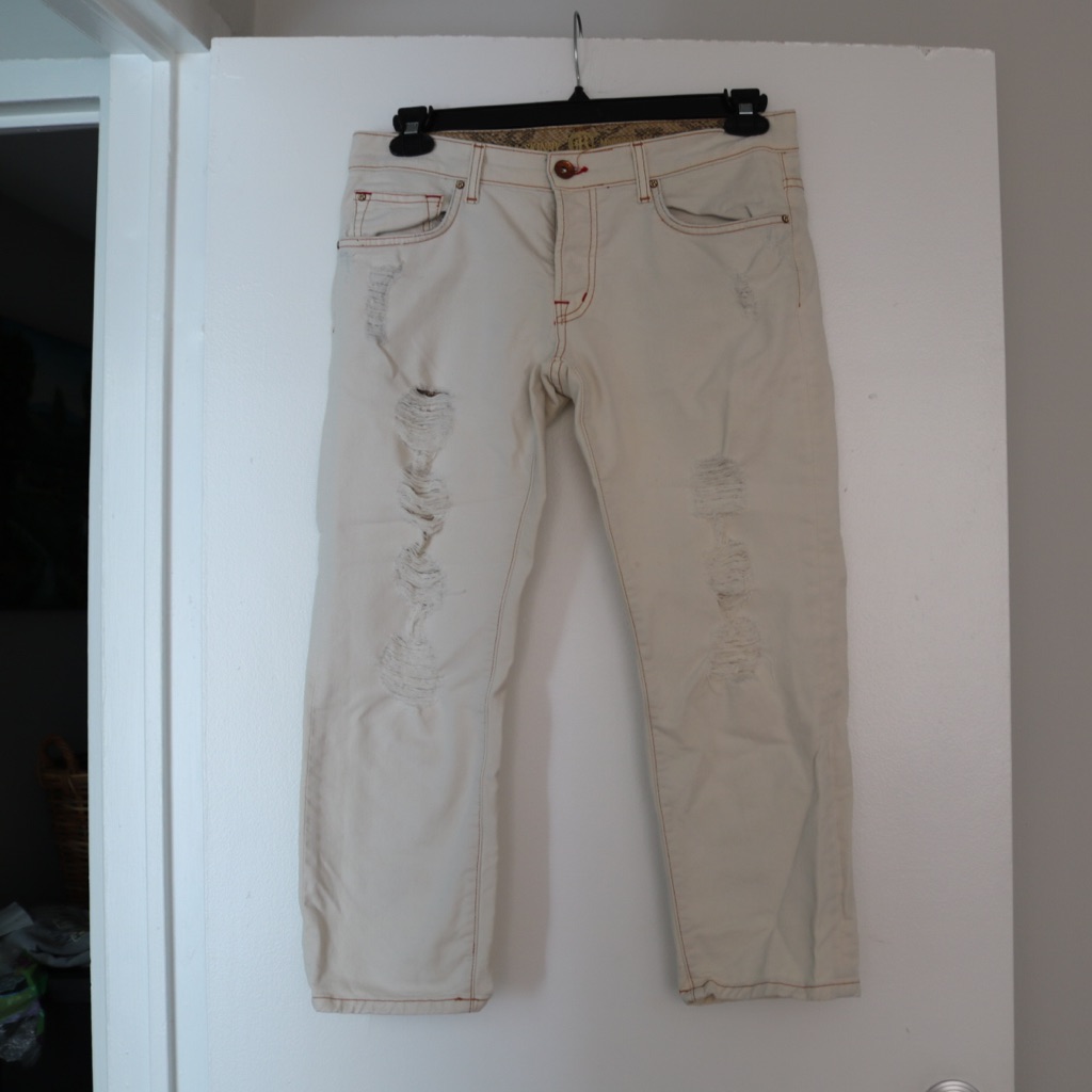 Rich  Skinny White Capri Jeans